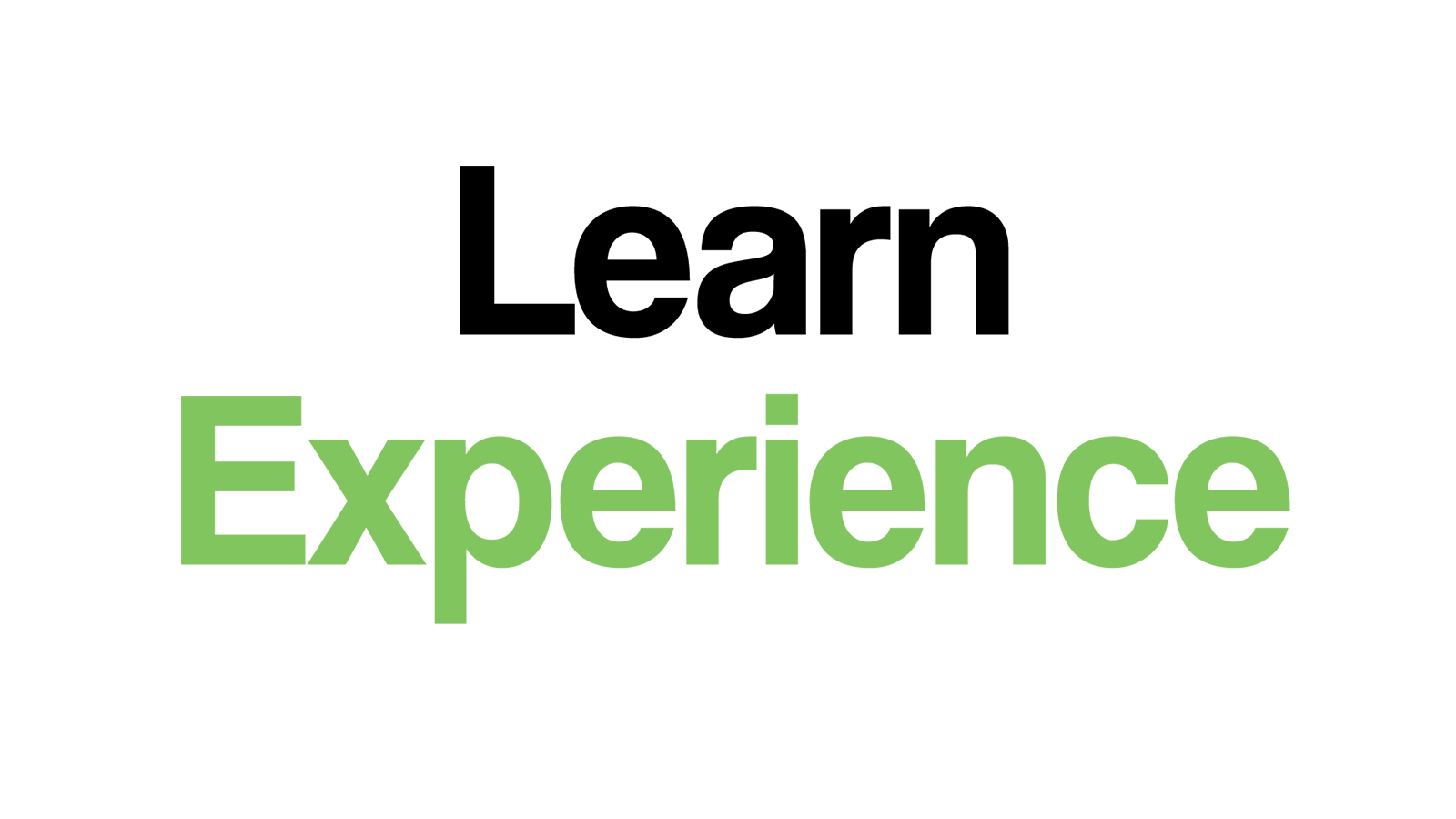 Learn Experiences